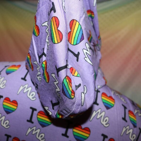 💥HP💥 MeUndies onesie unisex zip-up I ❤️ Me size M/L has pockets and hood NWOT - Picture 6 of 11